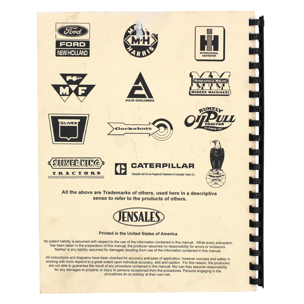 Operators Manual Fits John Deere Replaces JD-O-OMM75873