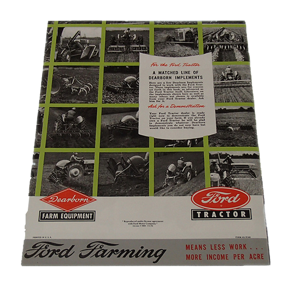 48FTSB  Sales Brochure "Gets More Done"  Fits Ford Tractor 1948 - 1952