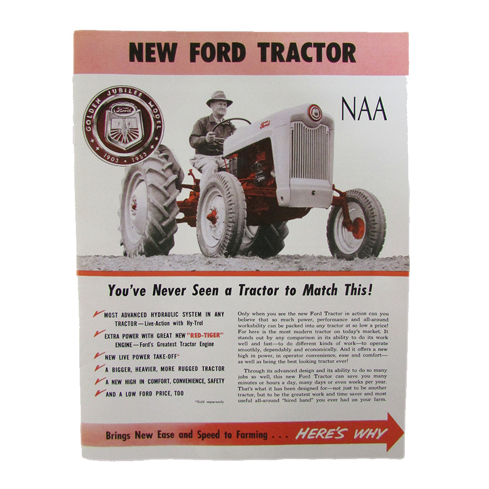 Sales Brochure Fits Ford Tractor NAA 1953 1954 1955 53 54 55 Golden Jubilee