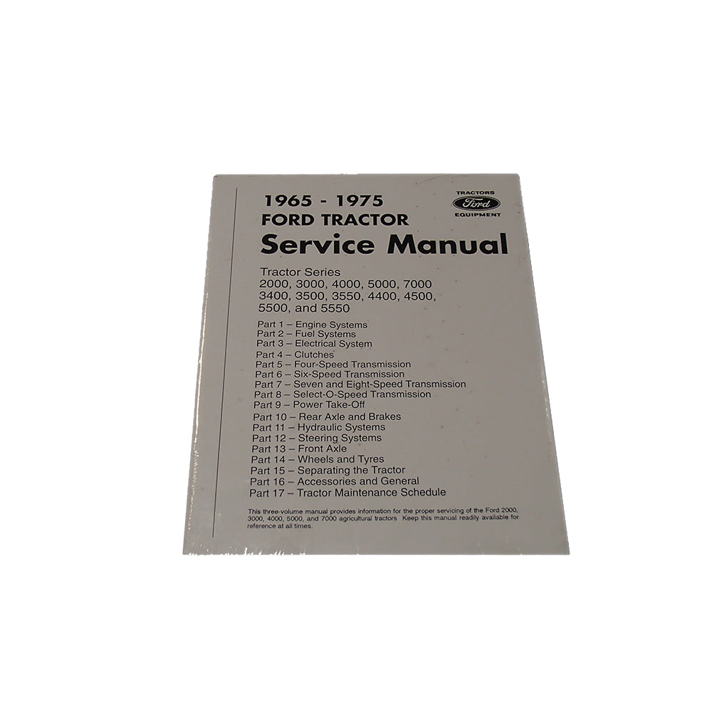 65FTSM Tractor Service Manual Fits Ford 3000 4000 5000 3400 (2000-7000 1965-1975