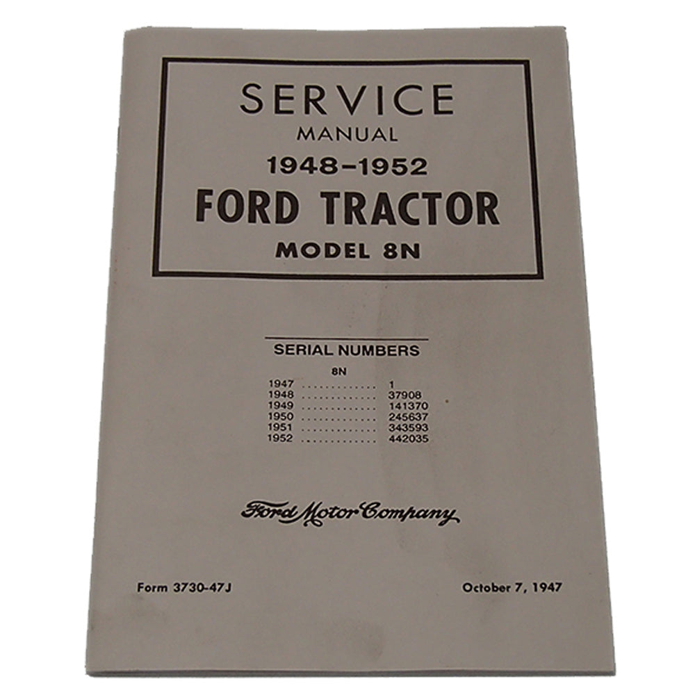 Chassis Dealer Shop Service Manual Fits Ford 8N 8-N Tractor 1948 - 1952