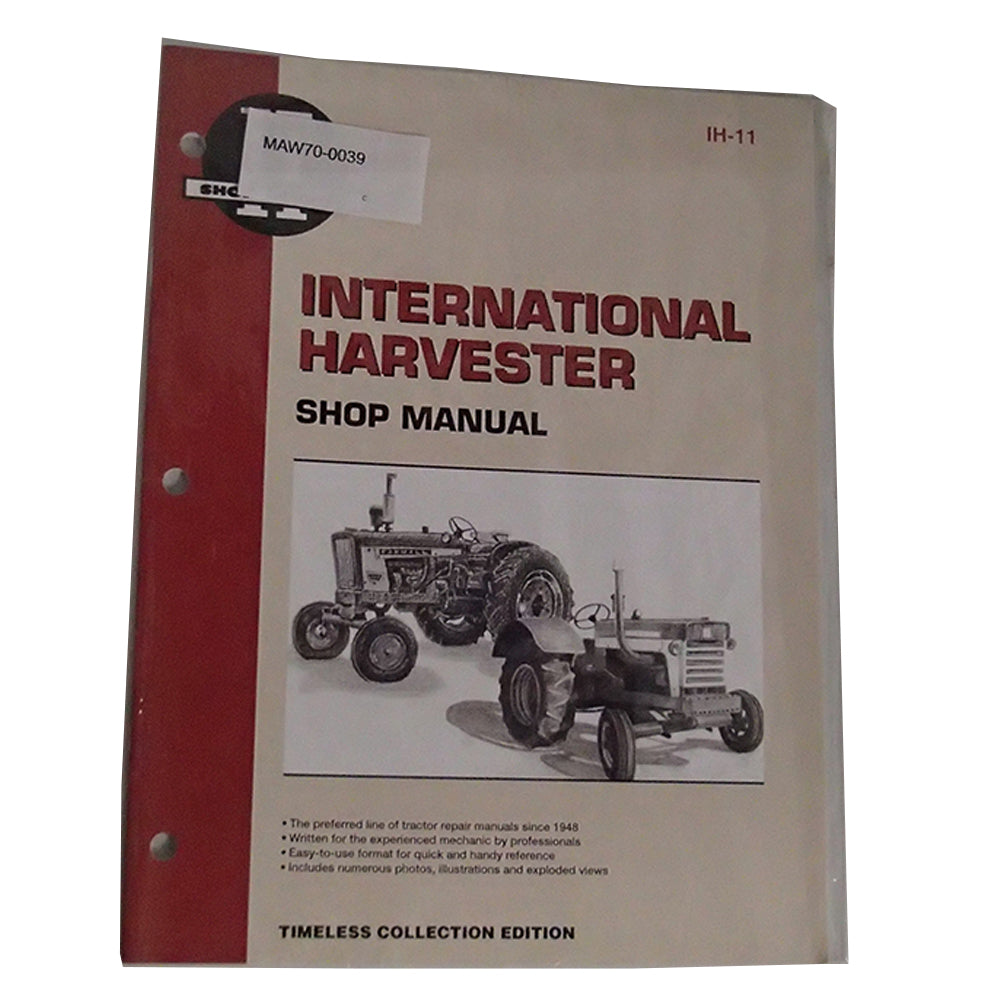 Shop Service Manual I&T IH-11 Fits International Harvester 600 650