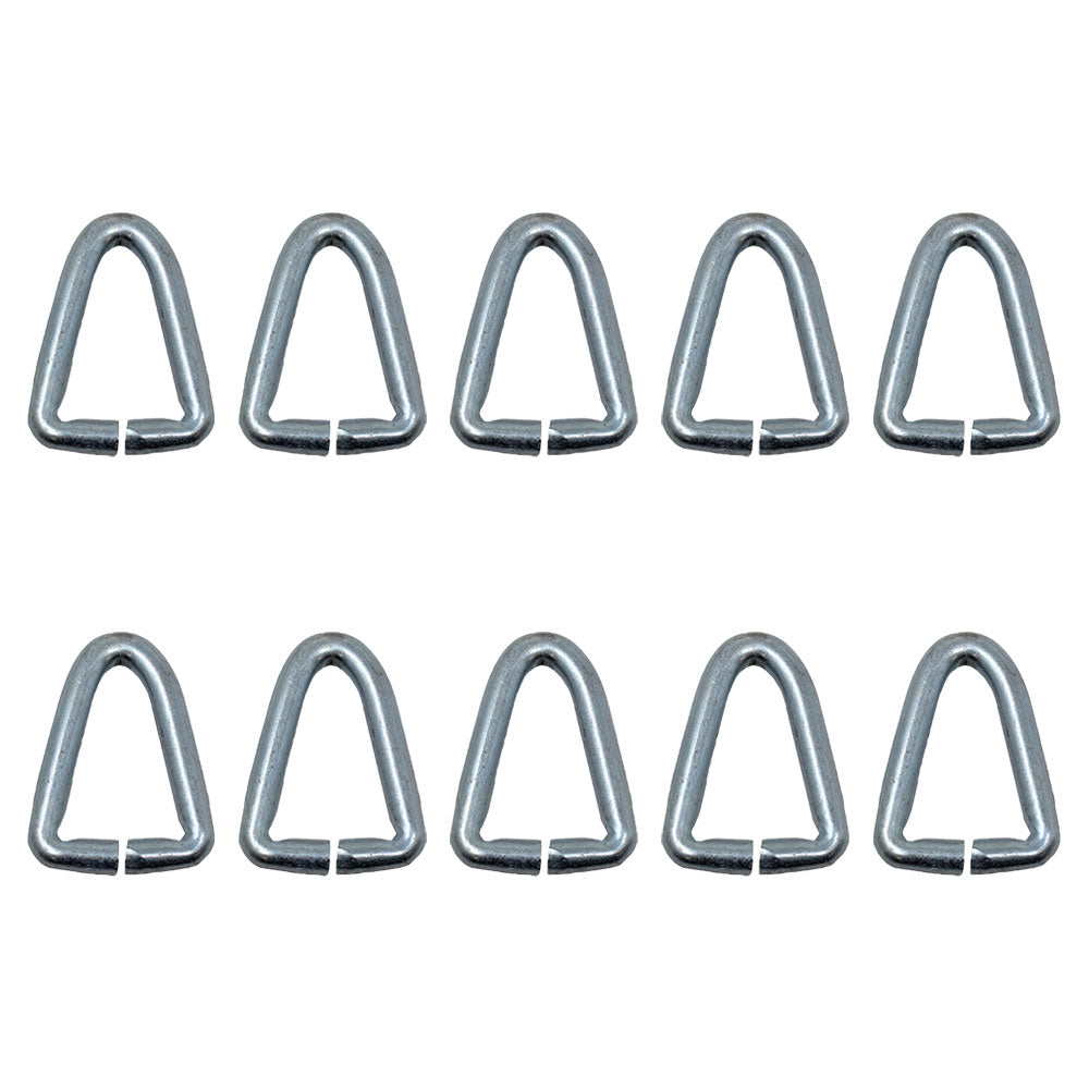 Set of 10 Flail Mower Blade to Hanger Link D Rings Fits Ford 907 917 222157