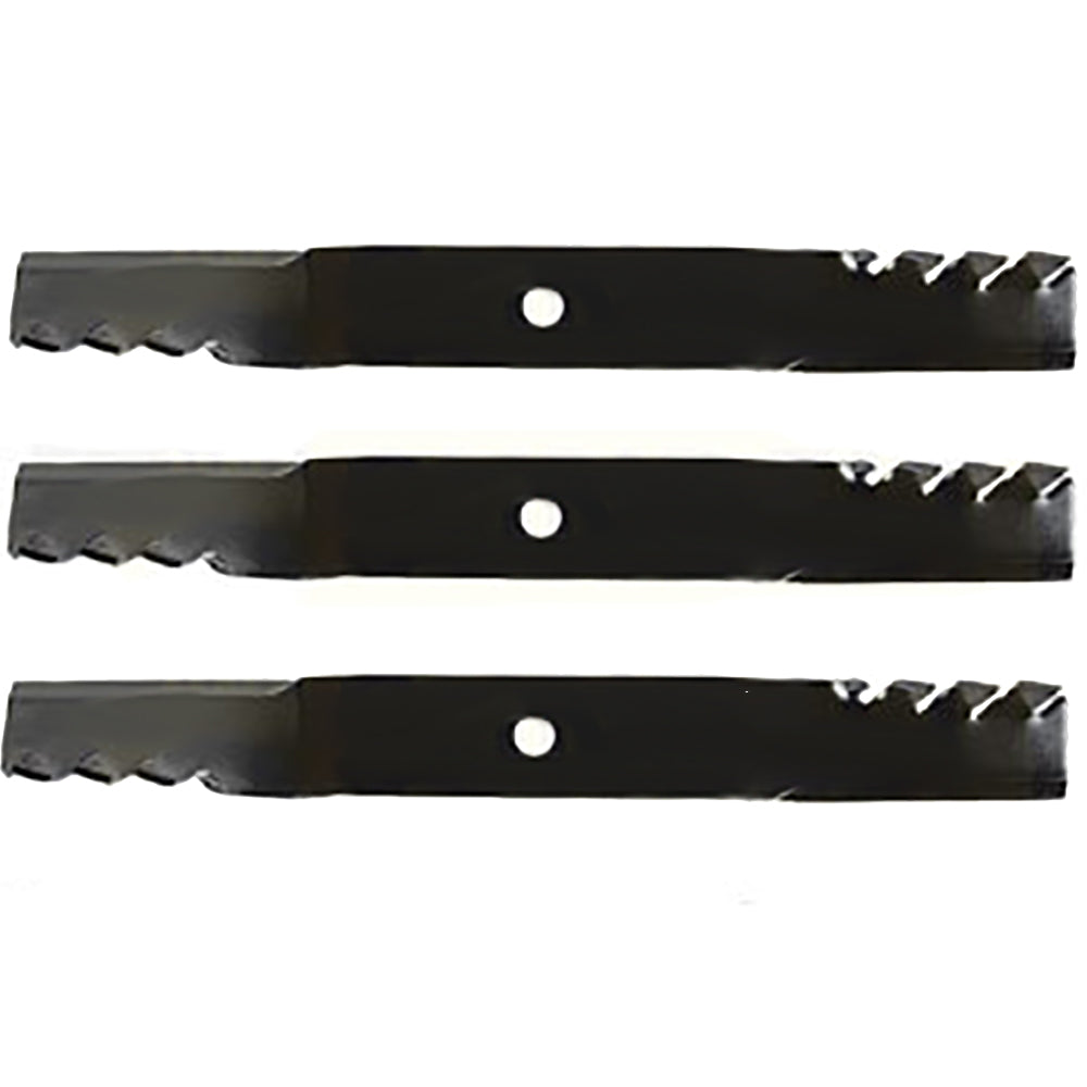 (3) 62 inch mower blades Fits John Deere X700,X720,X724,X728,X729,X740,X744,X748