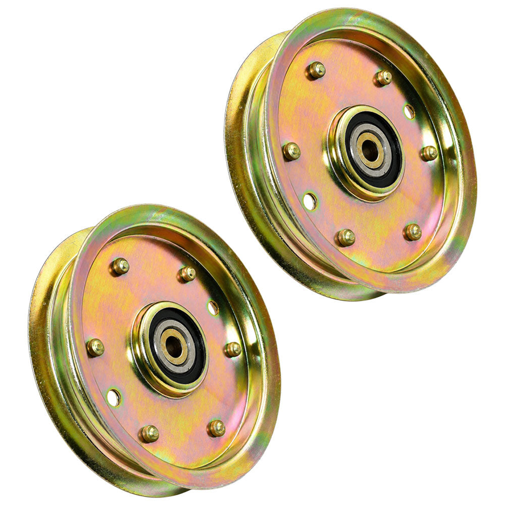 (2) Flat Idler Pulleys fits MTD Fits Cub Cadet 38" 42" 46" 54" Decks 956-04129 756-041