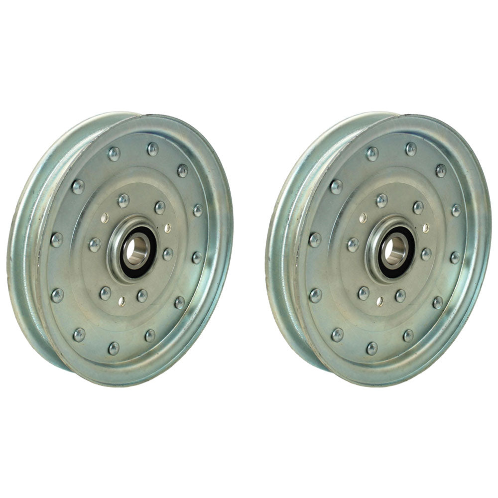 Qty 2: Flat Idler Pulley Fits Exmark Replaces 1-633109