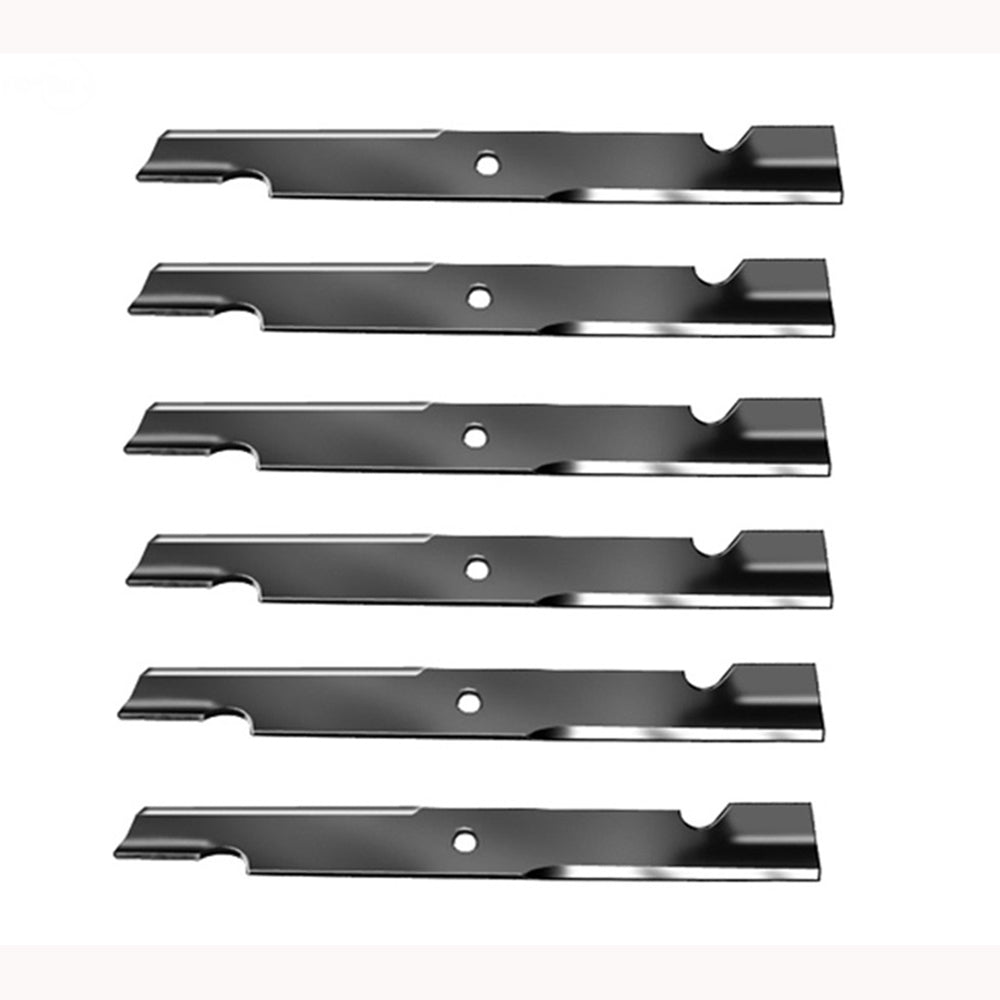 Qty 6: Notched Fits Hi-Lift Blade
 Fits Exmark Replaces 103-6384