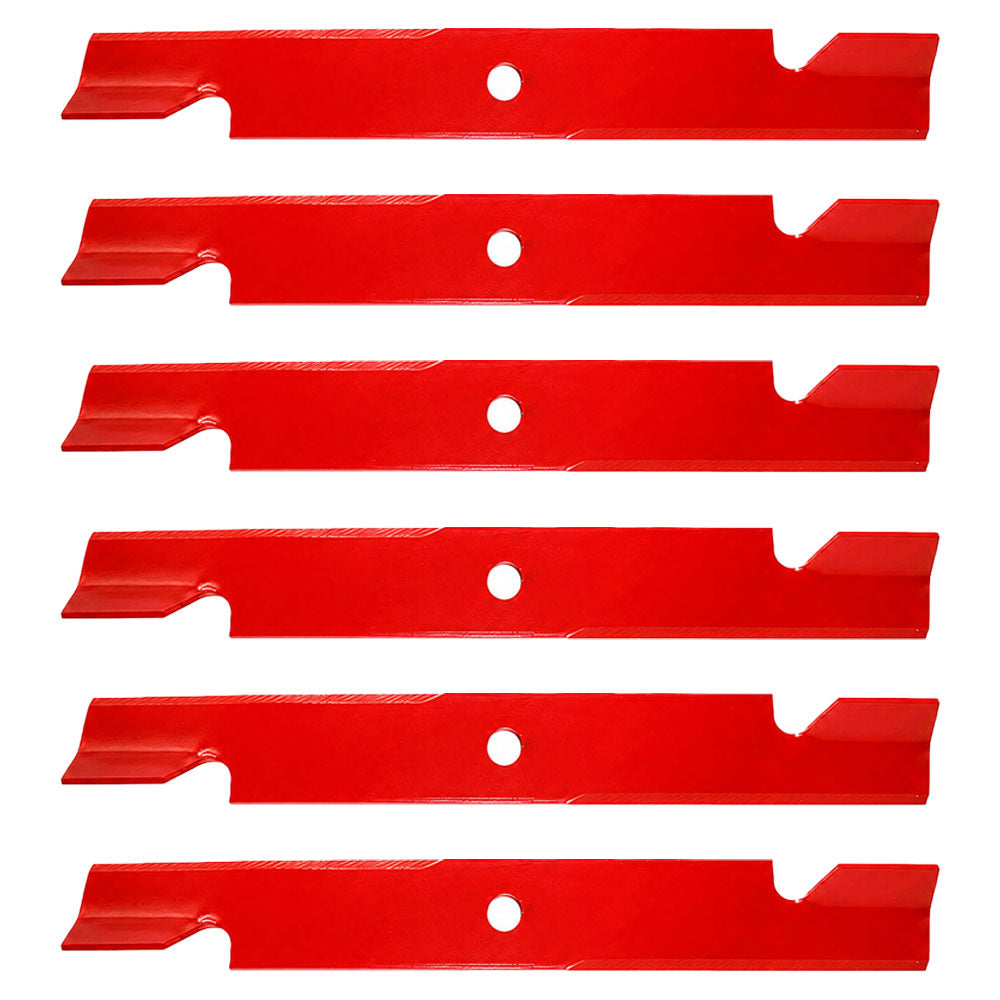 Qty 6: Notched Fits Hi-Lift Blade  Fits Exmark Replaces 103-6384