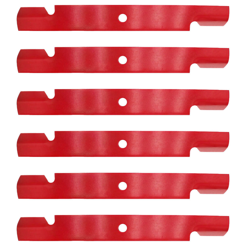 Qty 6: Notched Fits Hi-Lift Blade  Fits Exmark Replaces 103-6384