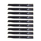 Set of 9 Toothed Mulching Blades for Various 72" Cut Mower Decks
