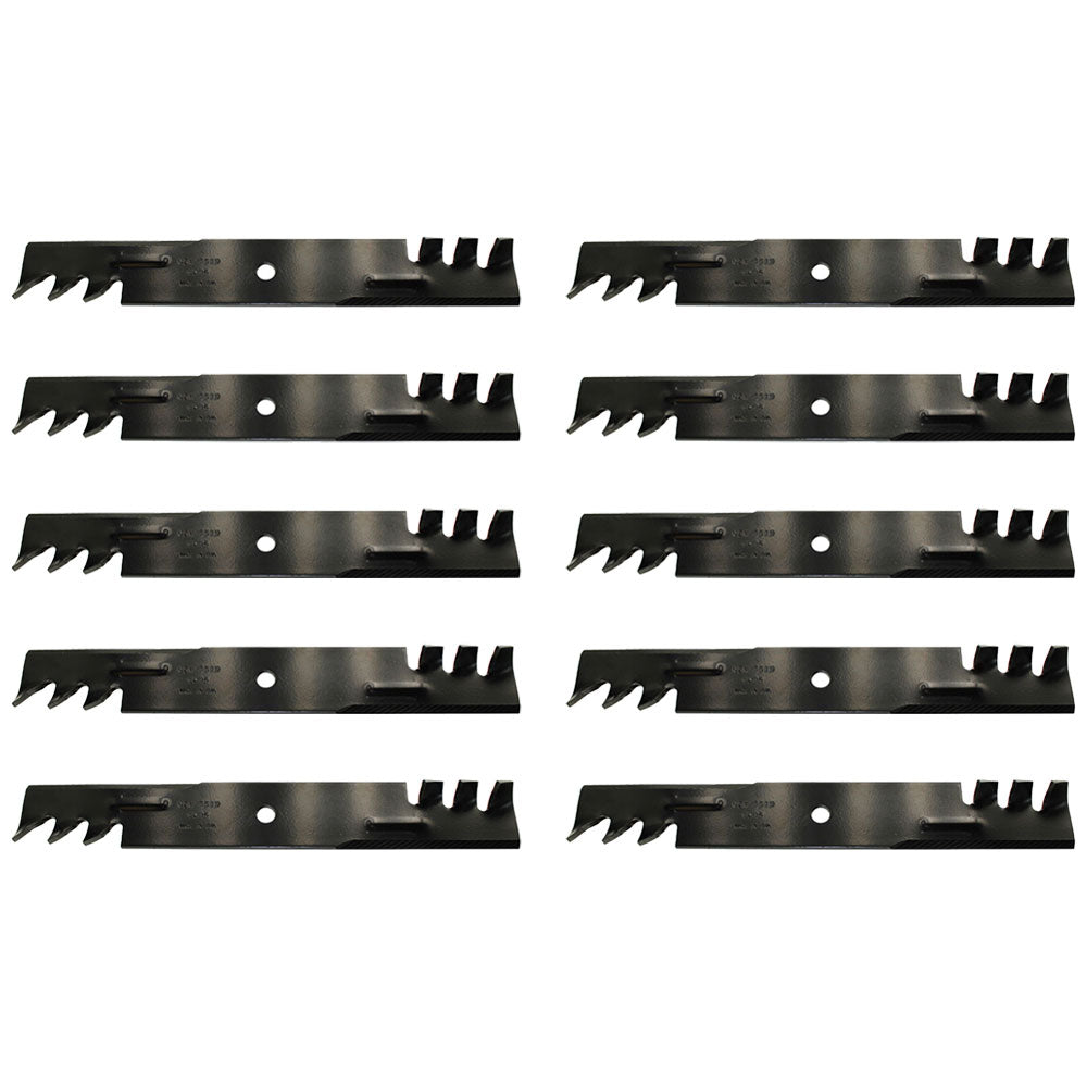 Qty 10: Toothed Mower Blades Fits John Deere Replaces PL4206