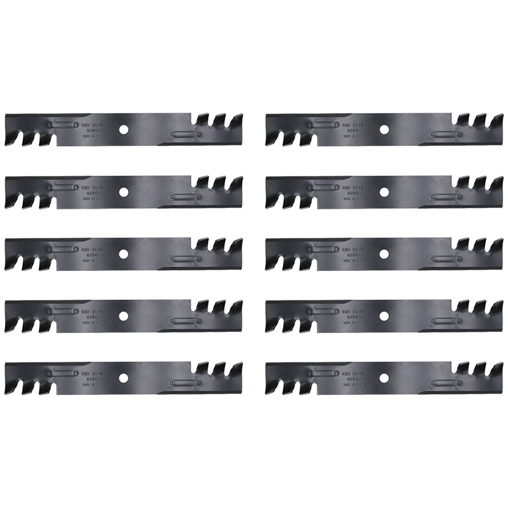 Qty 10: Toothed Mower Blades Fits Great Dane Replaces D18037