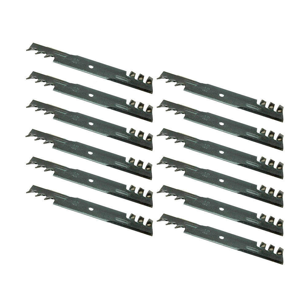 (12) Toothed 18" x 5/8" Mulching Blades fits Various Lawn Mowers 36" - 54"