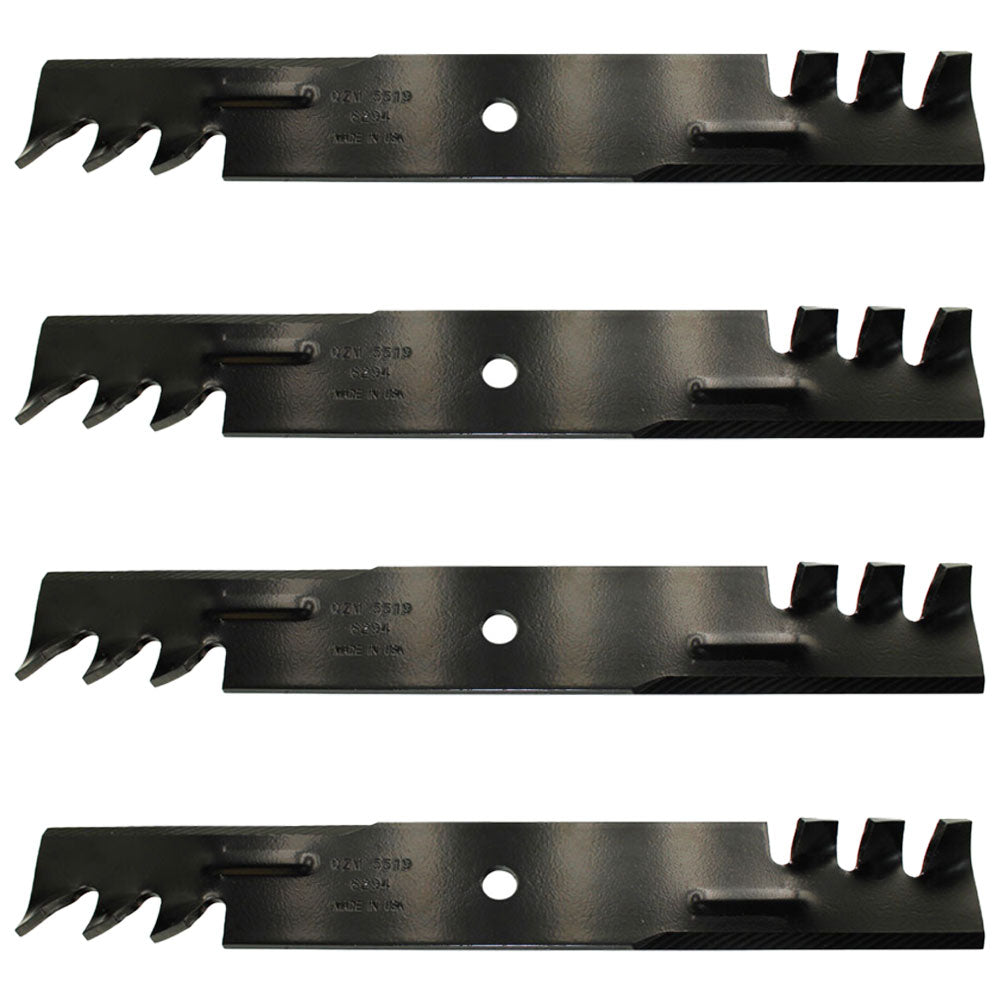 Qty 4: Toothed Mower Blades Fits Wright Replaces 71440001