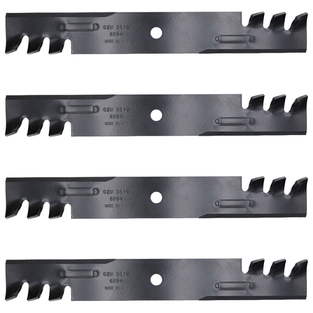 Qty 4: Toothed Mower Blades Fits Encore Replaces 363291