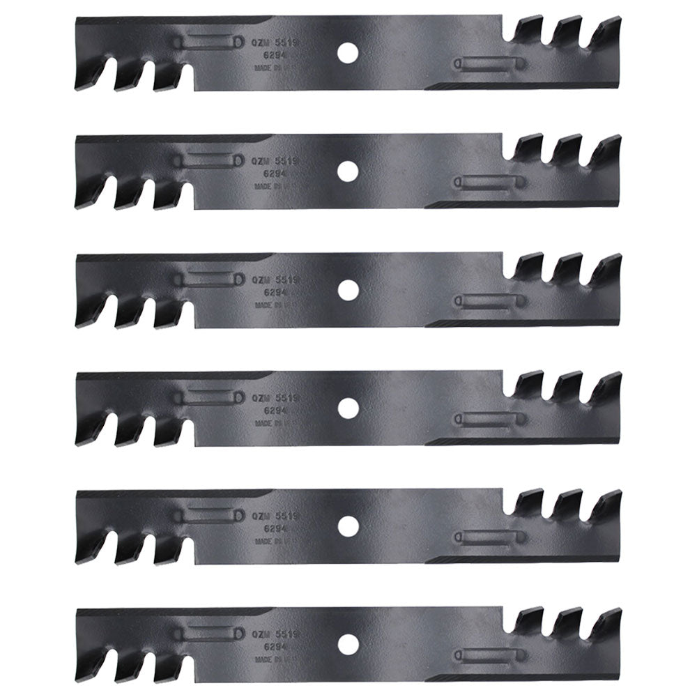 Qty 6: Toothed Mower Blades Fits Exmark Replaces 1-303146