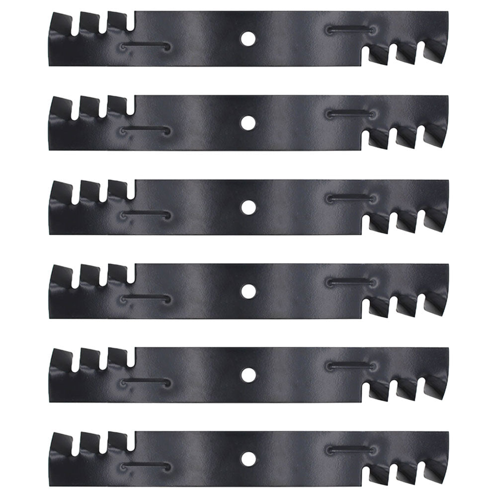 Qty 6: Toothed Mower Blades Fits Exmark Replaces 1-303146