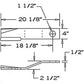 80A8589 New Rotary Cutter CCW Lift Blade fits Rhino A960 SR15M TW120 TW60