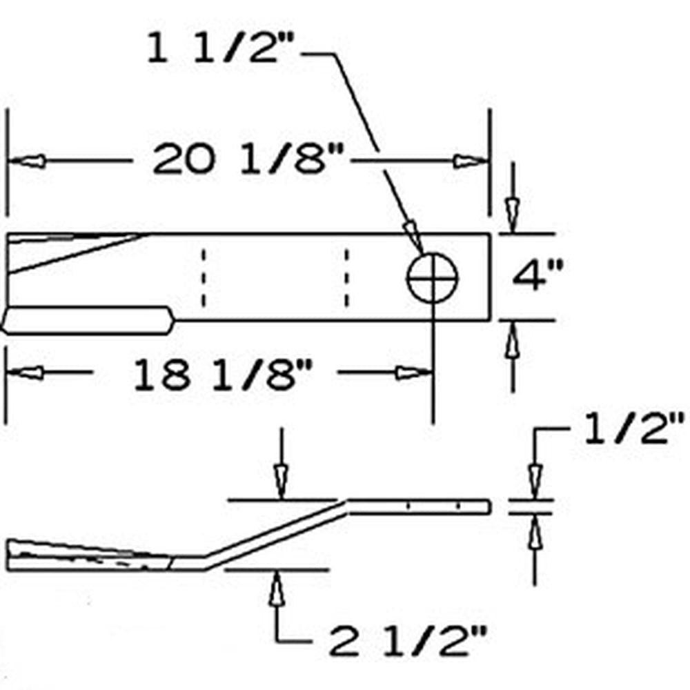 80A8589 New Rotary Cutter CCW Lift Blade fits Rhino A960 SR15M TW120 TW60