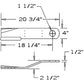 CCW Lift Rotary Cutter Blade Fits 13368 3008 3214 3368 80A84324 80A86664 80A8666