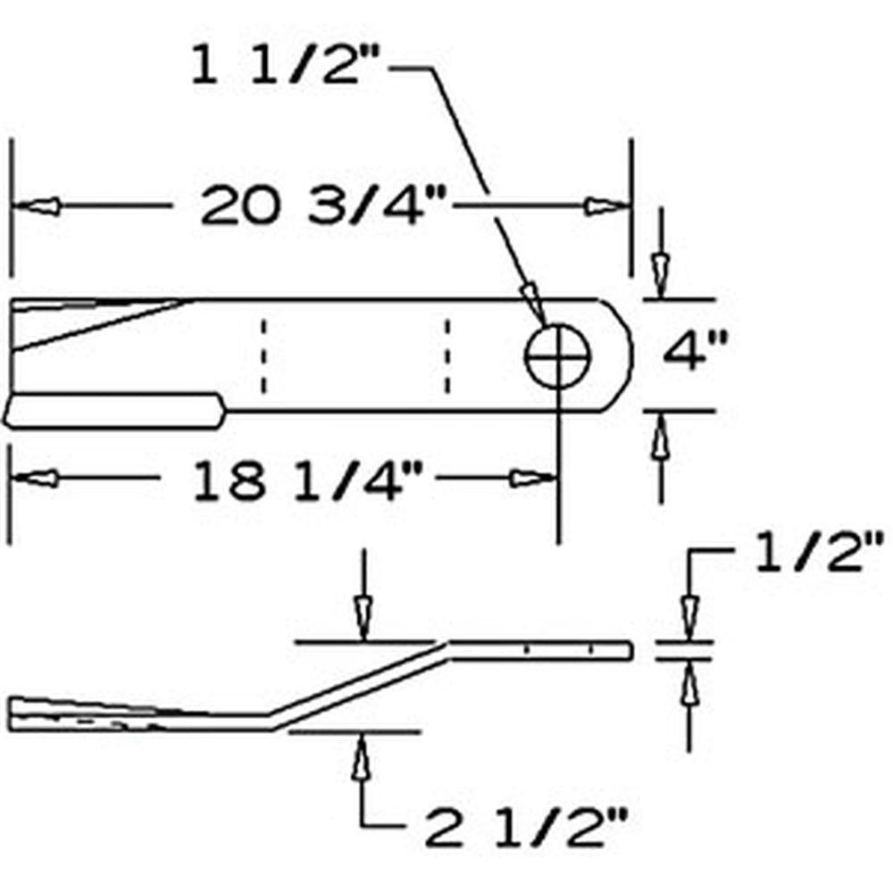 CCW Lift Rotary Cutter Blade Fits BUSH HOG Replaces 80A84324