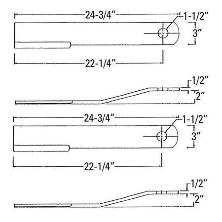501124 Two (2) Rotary Cutter Blades For King Kutter 266 305 502 6