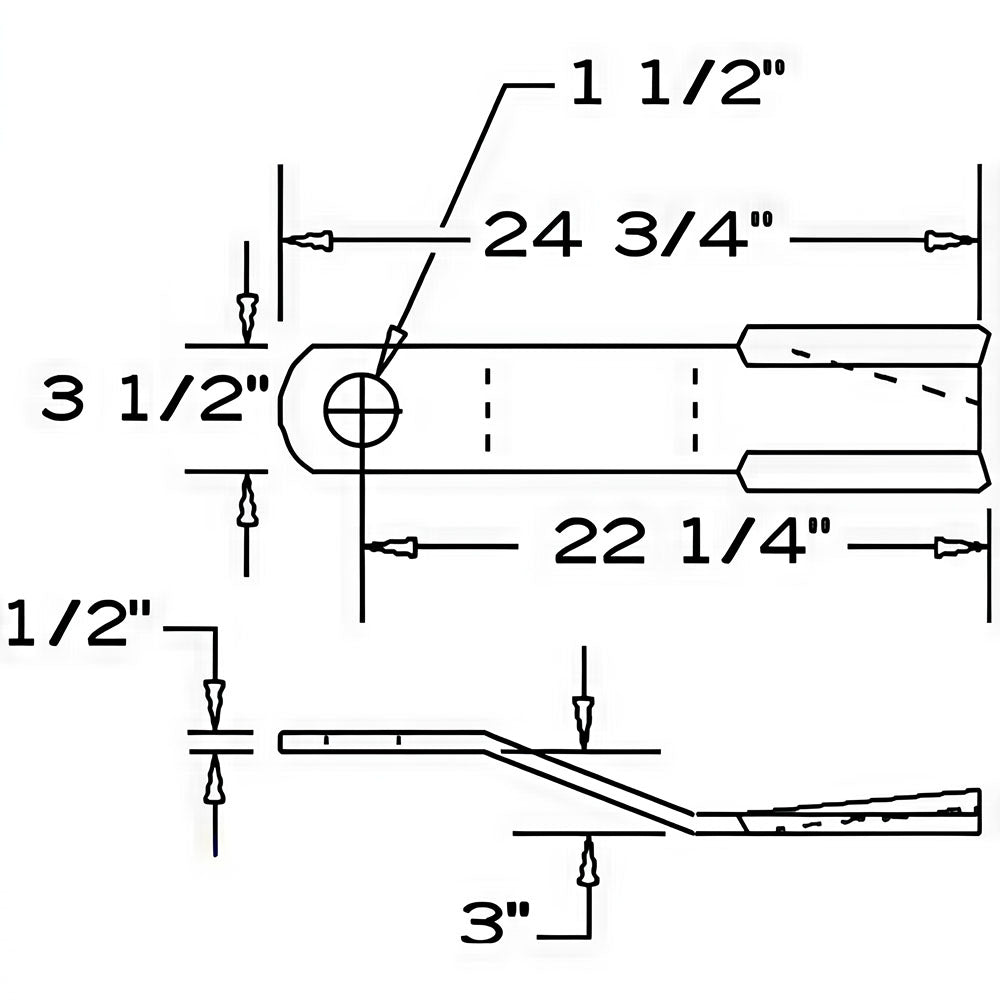 CW Lift Rotary Cutter Blade Fits AG15IV HYDRO 15 TK15 00750787 1251454 750787