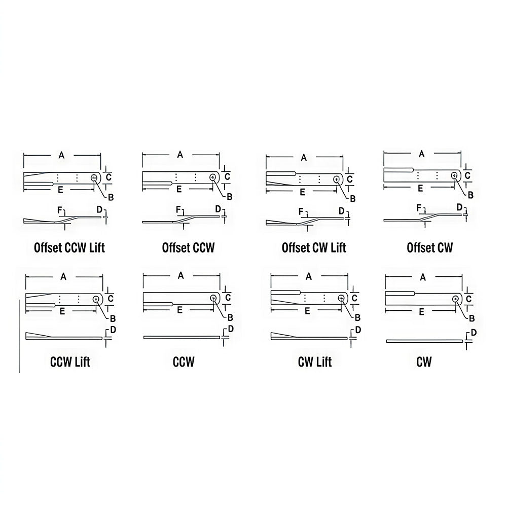 Blade 462BH fits Bush Hog 105 12 205 255 266 305 502 600 RB60 SQ60 SQ6003 SQ605