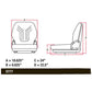 Black Vinyl Seat for Universal Fit uses Part # MSG75GBLV