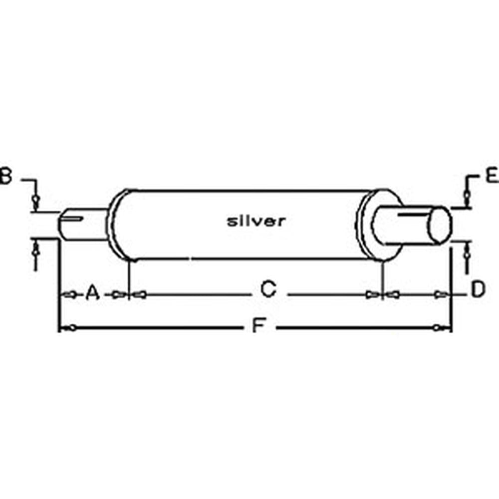 Fits Ford NAA 600 601 700 800 2000 TRACTOR HORIZONTAL HORIZ MUFFLER NAA5230E