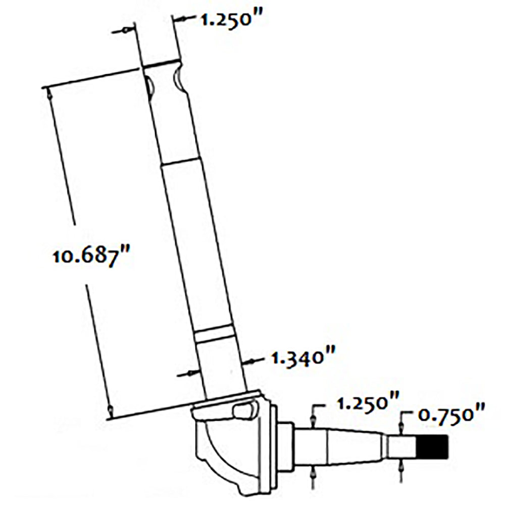 LH Spindle Fits Ford/New Holland Replaces 81717384