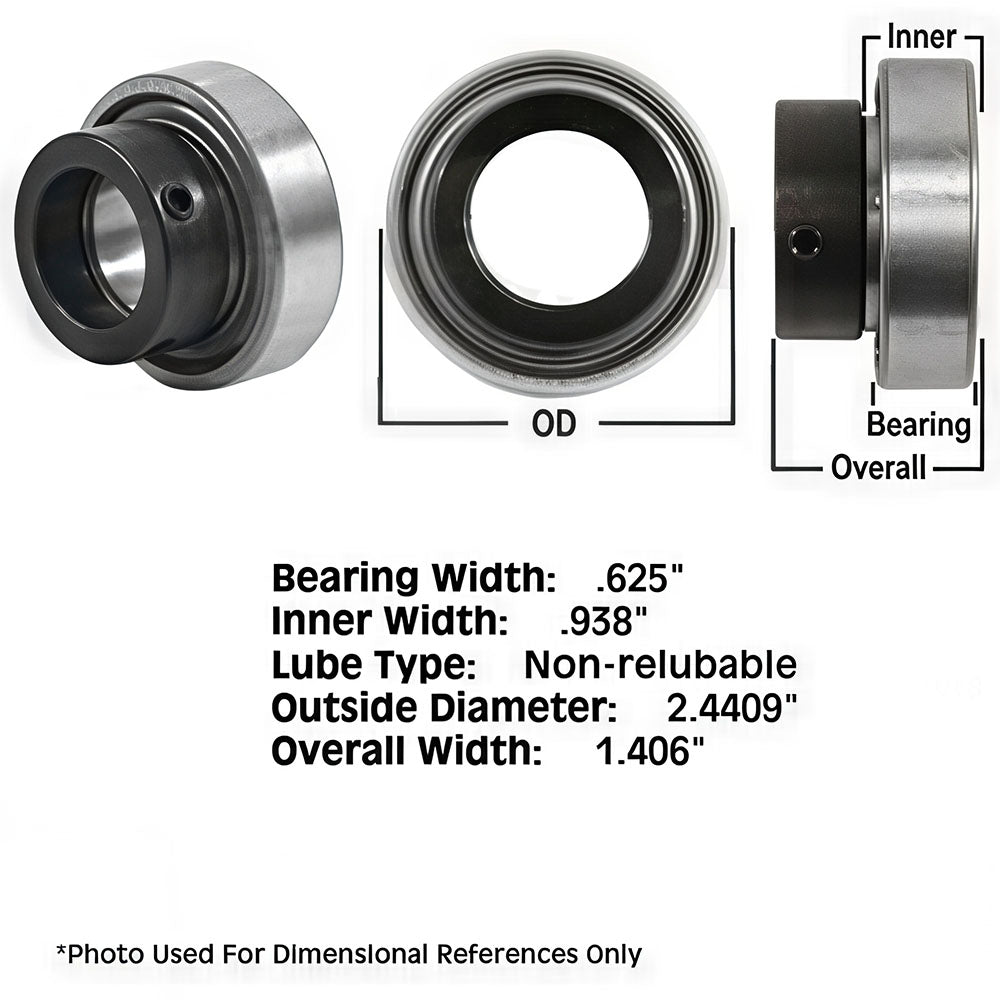 NPC102RPC Tractor Non-Relubri Fits CATable Cylindrical Ball Bearing With Collar