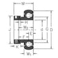 AG BEARING + COLLAR FOR VERMEER 5400 REBEL BALER 5410 5500 554XL 555XL 604J 604K