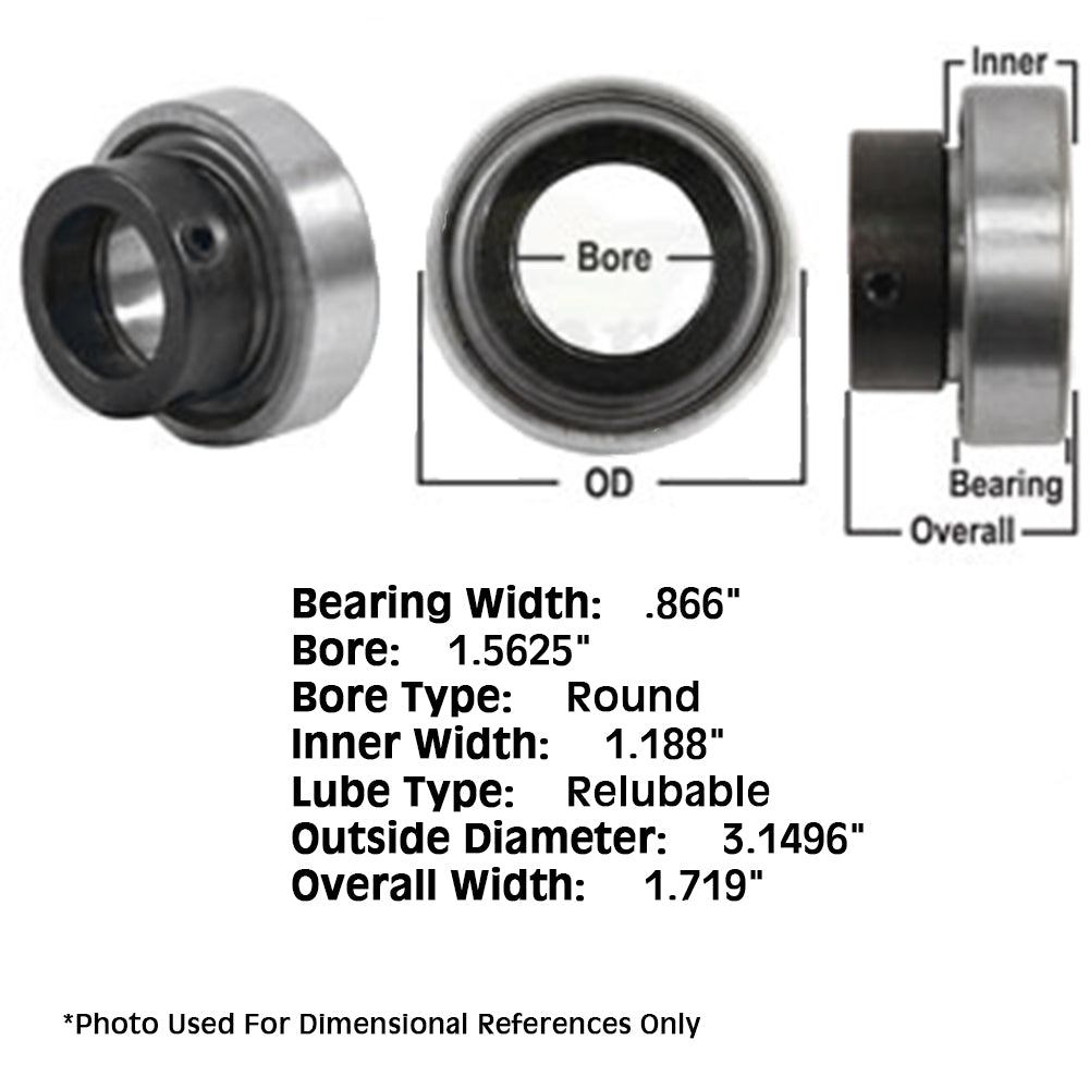 NPS109RRC Tractor Re-Lubri Fits CATable Spherical Ball Bearing With Collar
