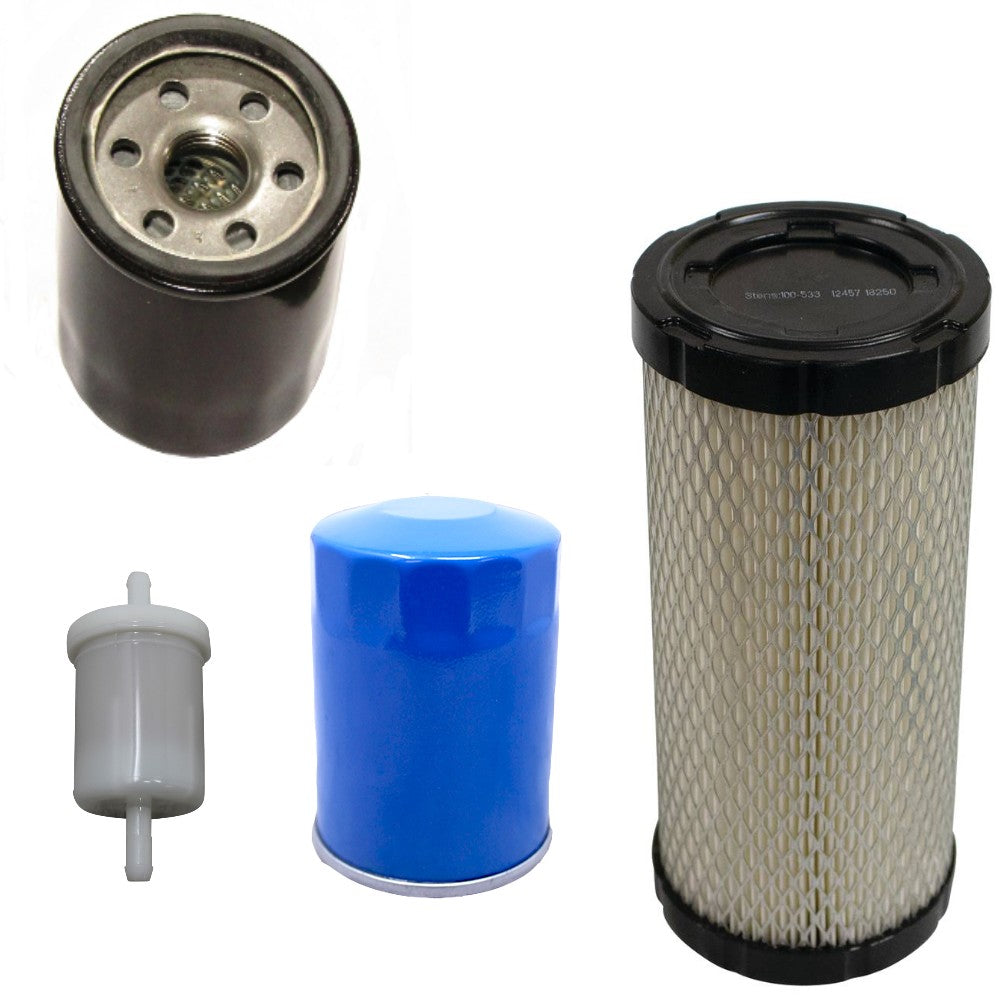 4-Piece Filter Set Fits Kubota Models - Oil Filter Fuel Filter Air Filte