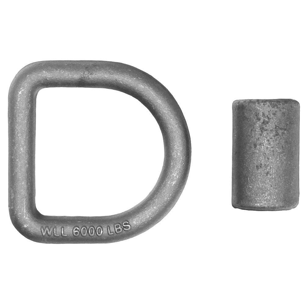 5/8" Weld On D-Ring Chain Tie Down 18K Rated Trailer Truck Rope Forged Loop