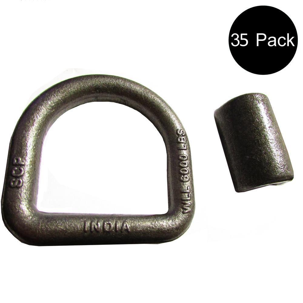 1/2 Inch Forged Steel Cargo Ring 8 Pack Of 1/2" Forged Steel D-Ring Tie Down Rings - Weld-On For Flatbed Trailers & Truck Beds 3/8 D Ring - Foto 11