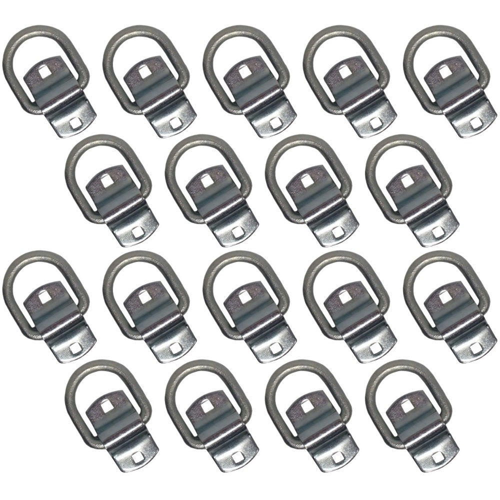 Qty 18: 1/2" Bolt-on D-Ring & Clip Fits Universal Replaces DR050-SC