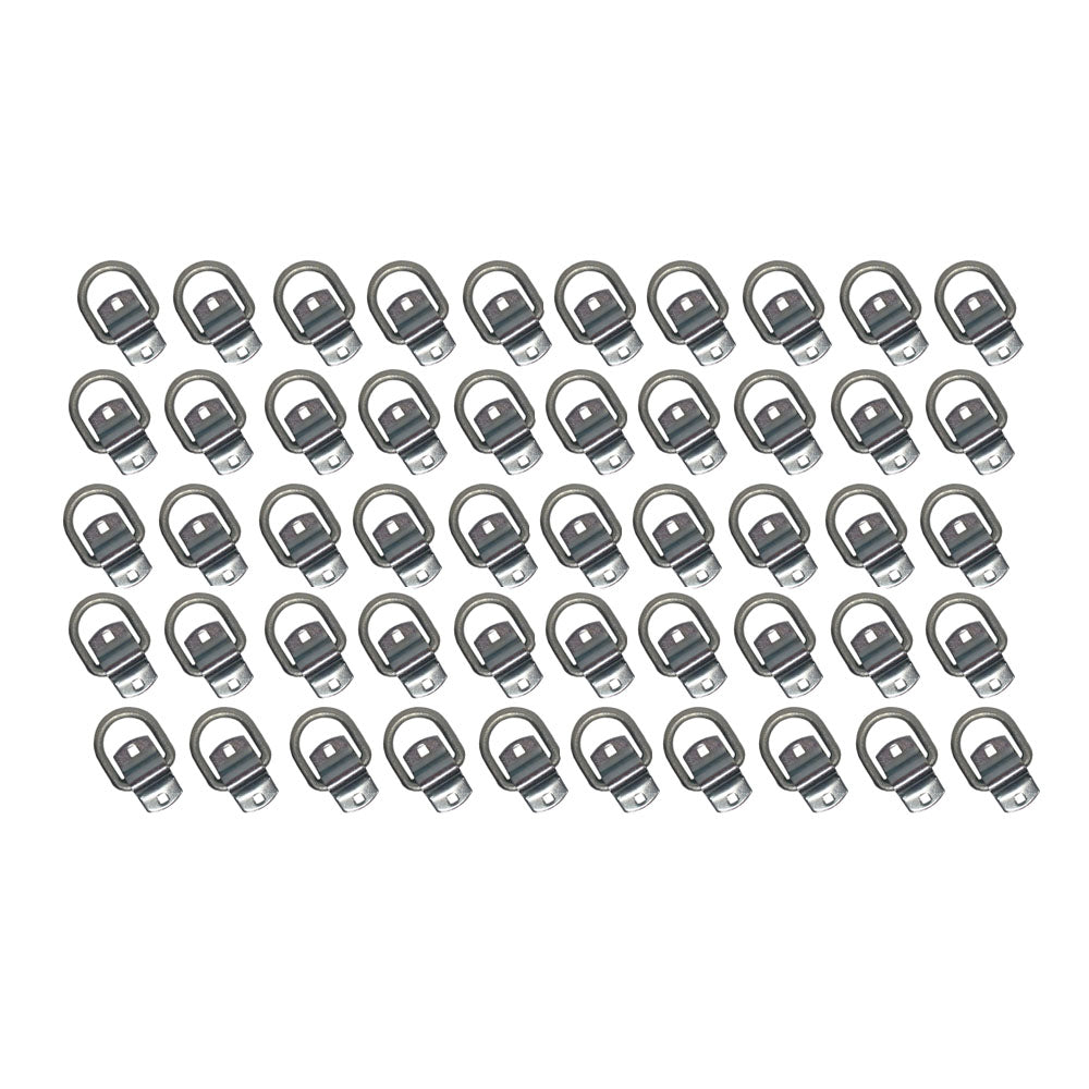 Qty 50: 1/2" Bolt-on D-Ring & Clip Fits Universal Replaces DR050-SC