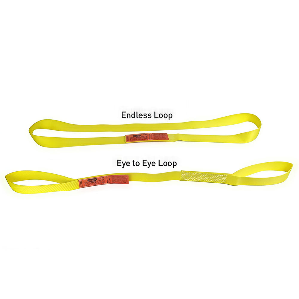 4' Long x 1" Wide Eye-To-Eye Loop Nylon Lifting Sling - Universal Fit