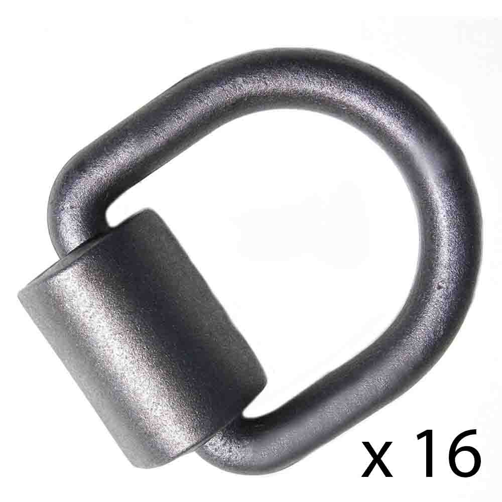 1/2" D Ring Weld-On Flatbed Truck Trailer Ratchet Strap Cargo Tie Down Lashing