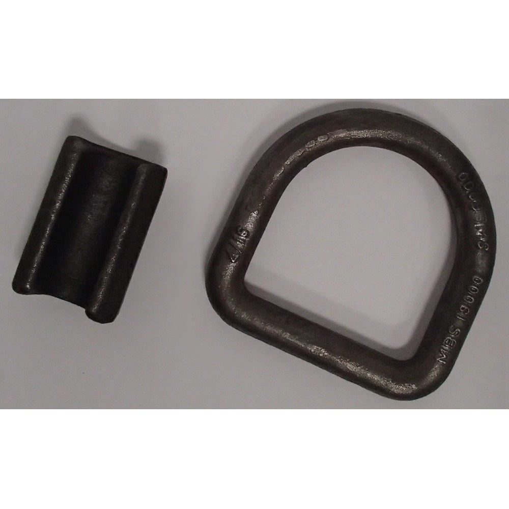 1/2" D Ring Weld-On Flatbed Truck Trailer Ratchet Strap Cargo Tie Down Lashing