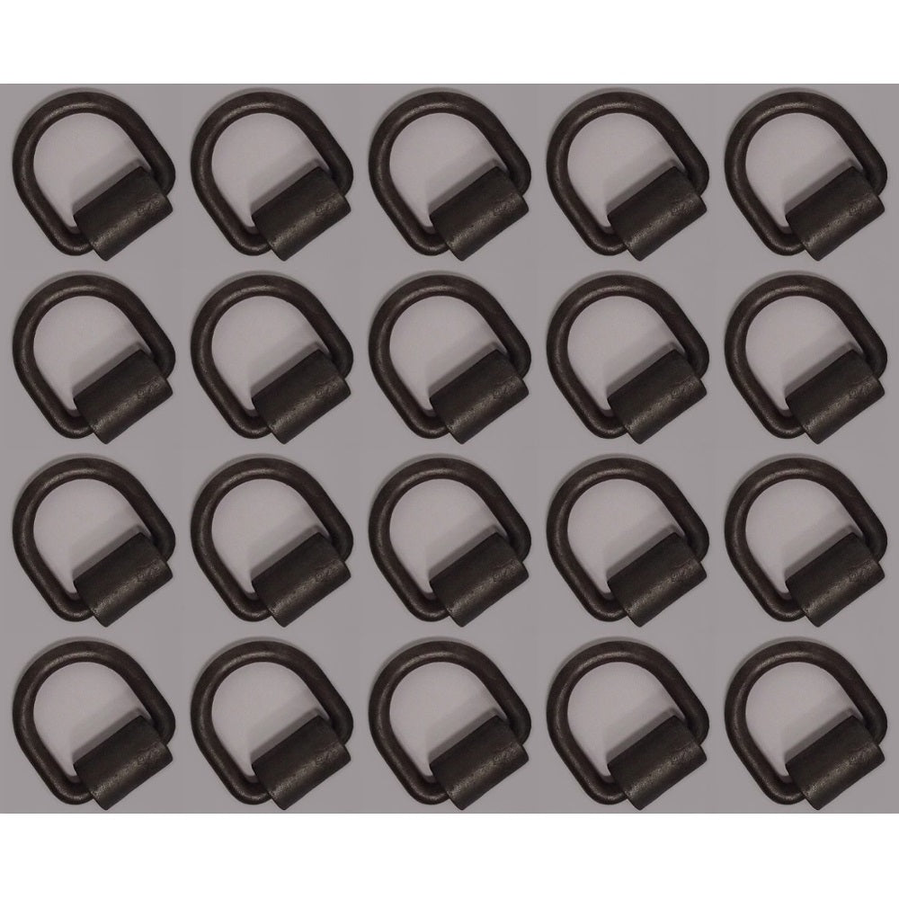 (20 Pack) 1/2" Heavy Duty Weld-On Forged D Rings 10,000 Lbs
