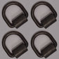 (4) 1/2" D Ring Weld-On Flatbed Truck Trailer Ratchet Strap Cargo Tie Down Ring