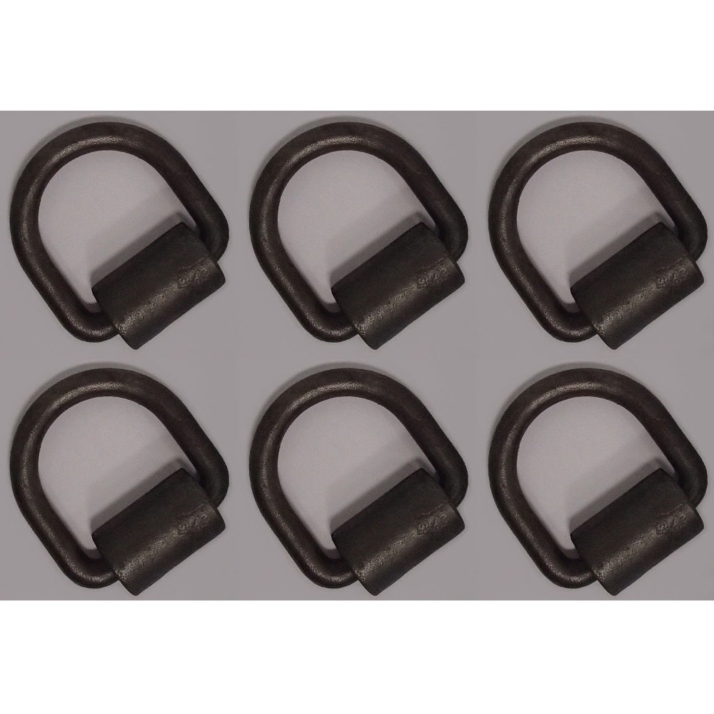 8x Bolt-On D-Ring 1/2" Cargo Strap Tie Down Flatbed Truck Trailer - Foto 6