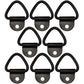 (8) 1/4" Steel One Hole Bolt D Ring 2400# Truck Trailer Rope Chain Tie Down SR12