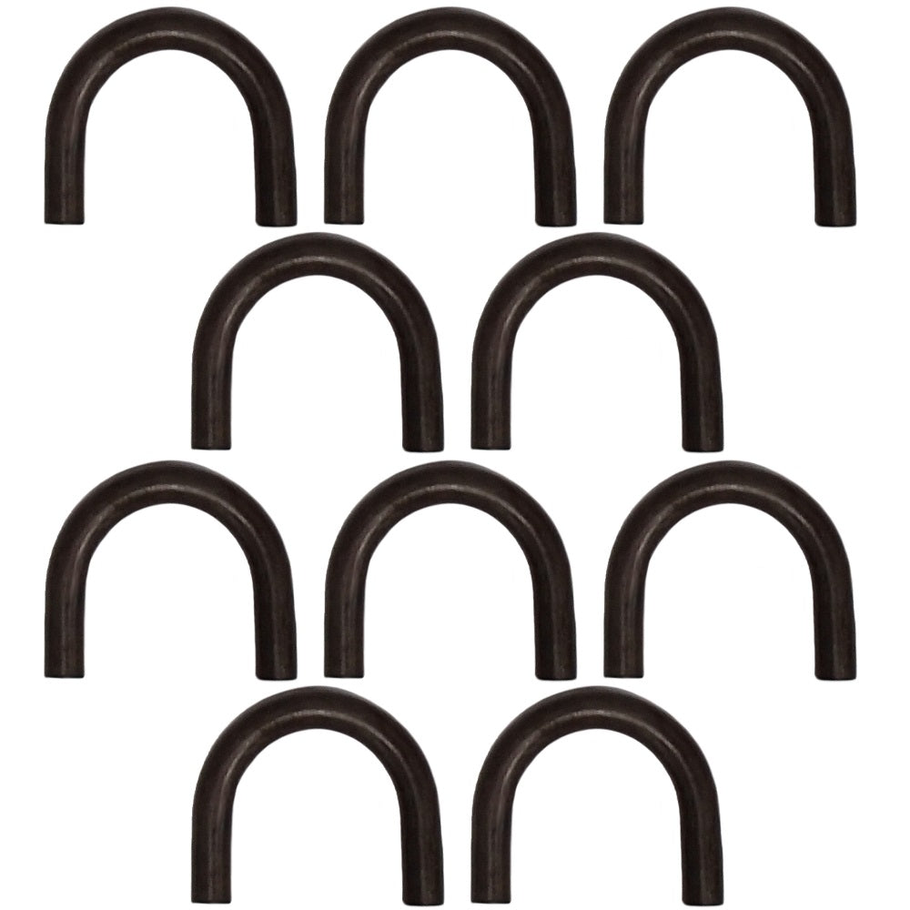 Set of Ten New Tie Loop D-Rings Conventional Weld-On Style Round TL20012