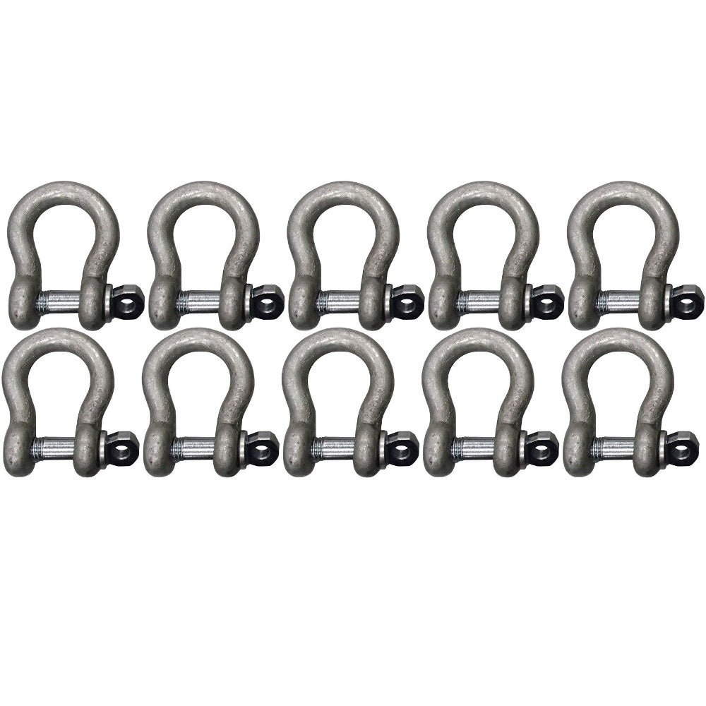 (10) 3/4" Shackle Screw Pin Clevis Anchor Bow Shackles Sling Cable Chain Rigging