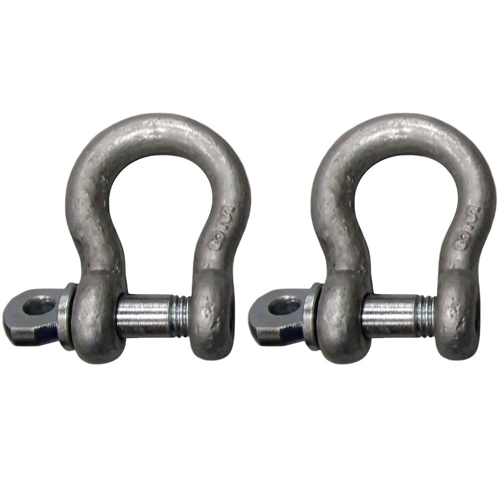 (2) 3/4" Shackle Screw Pin Clevis Anchor Bow Shackles Sling Cable Chain Rigging