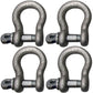 (4) 3/4" Shackle Clevis D-Ring with Screw Pin Anchor Chain Rope Cable Rigging